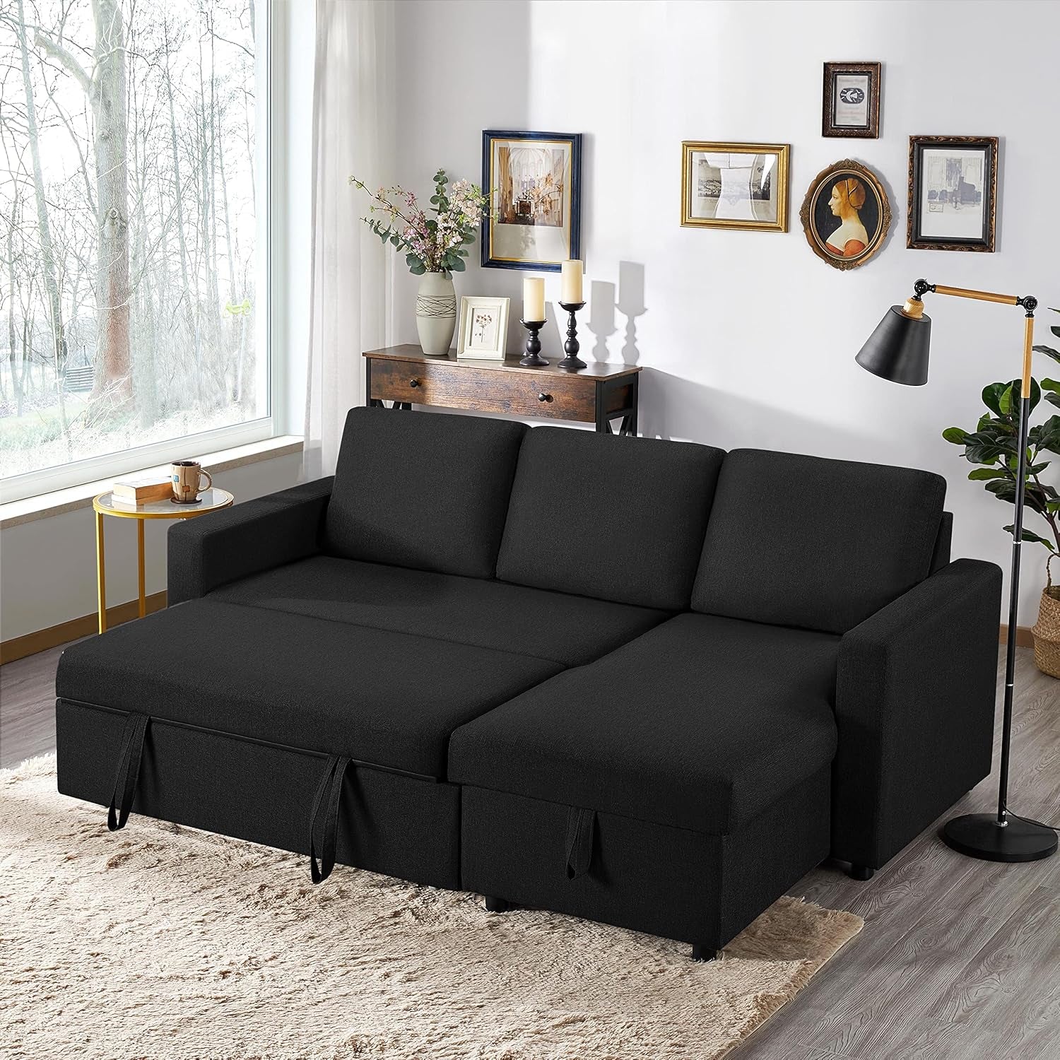 Luxury Corner Sofa Bed with Reversible Chaise & Hidden Storage