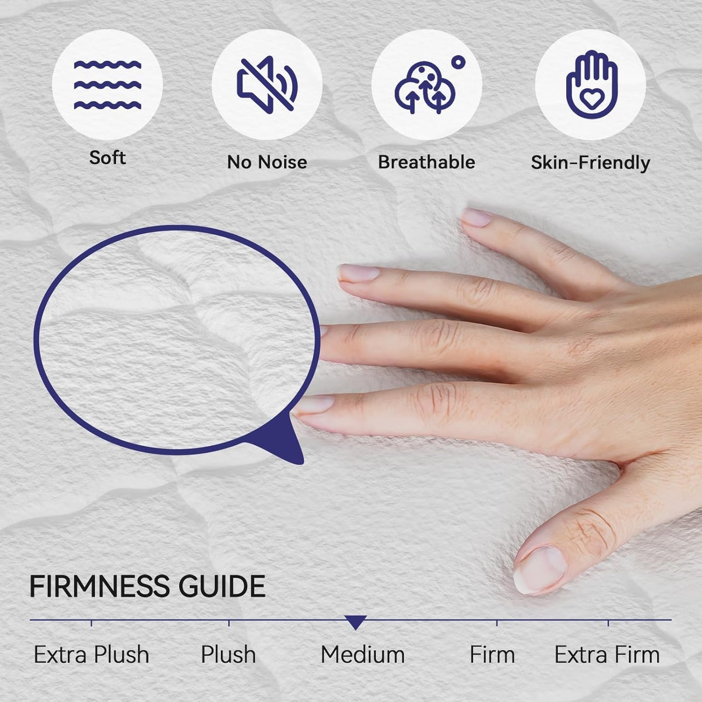 Luxury Hybrid Orthopaedic Mattress with 9-Zone Support & Cooling Memory Foam Single Double King Super King Mattresses