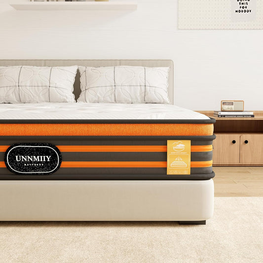 Luxury Orthopaedic Hybrid Mattress 9-Zone Pocket Spring & Gel Memory Foam Single Double Super King 