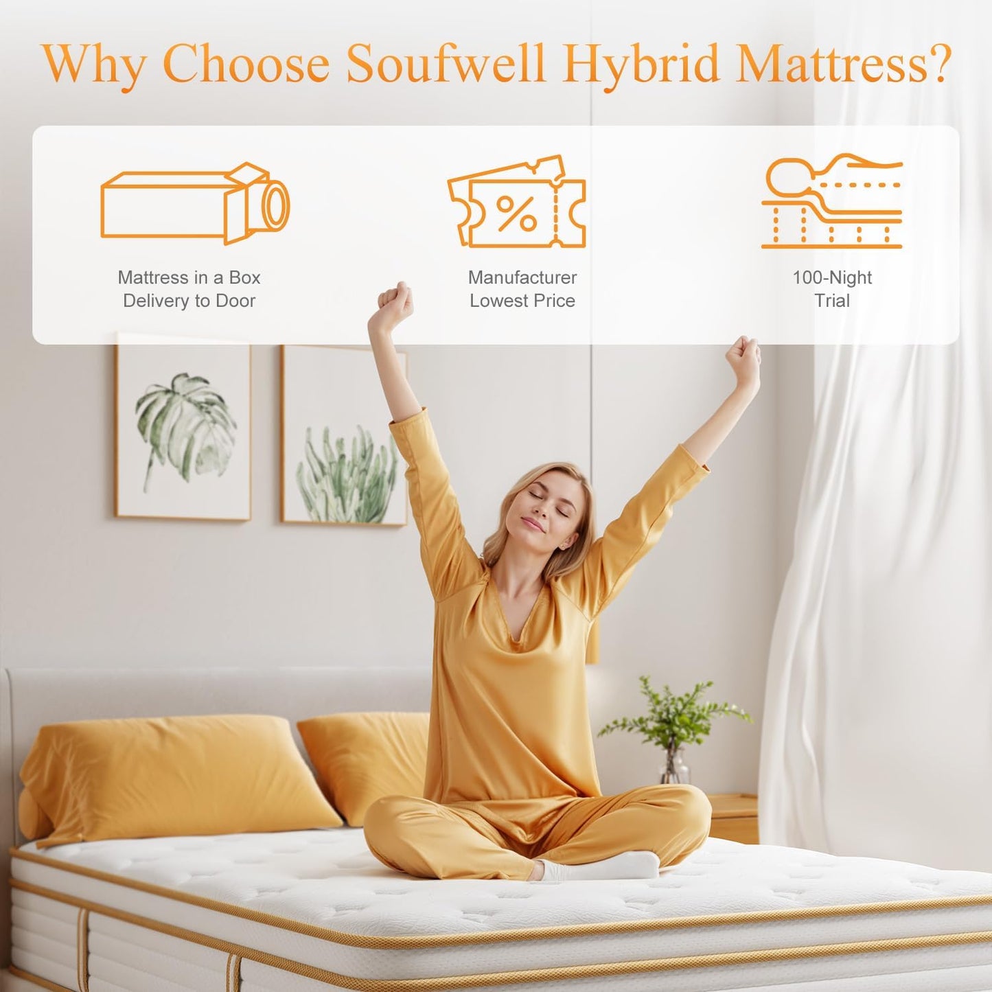 Luxury Euro Top Hybrid Mattress Pocket Sprung & Memory Foam Medium Support Single Double King Mattresses