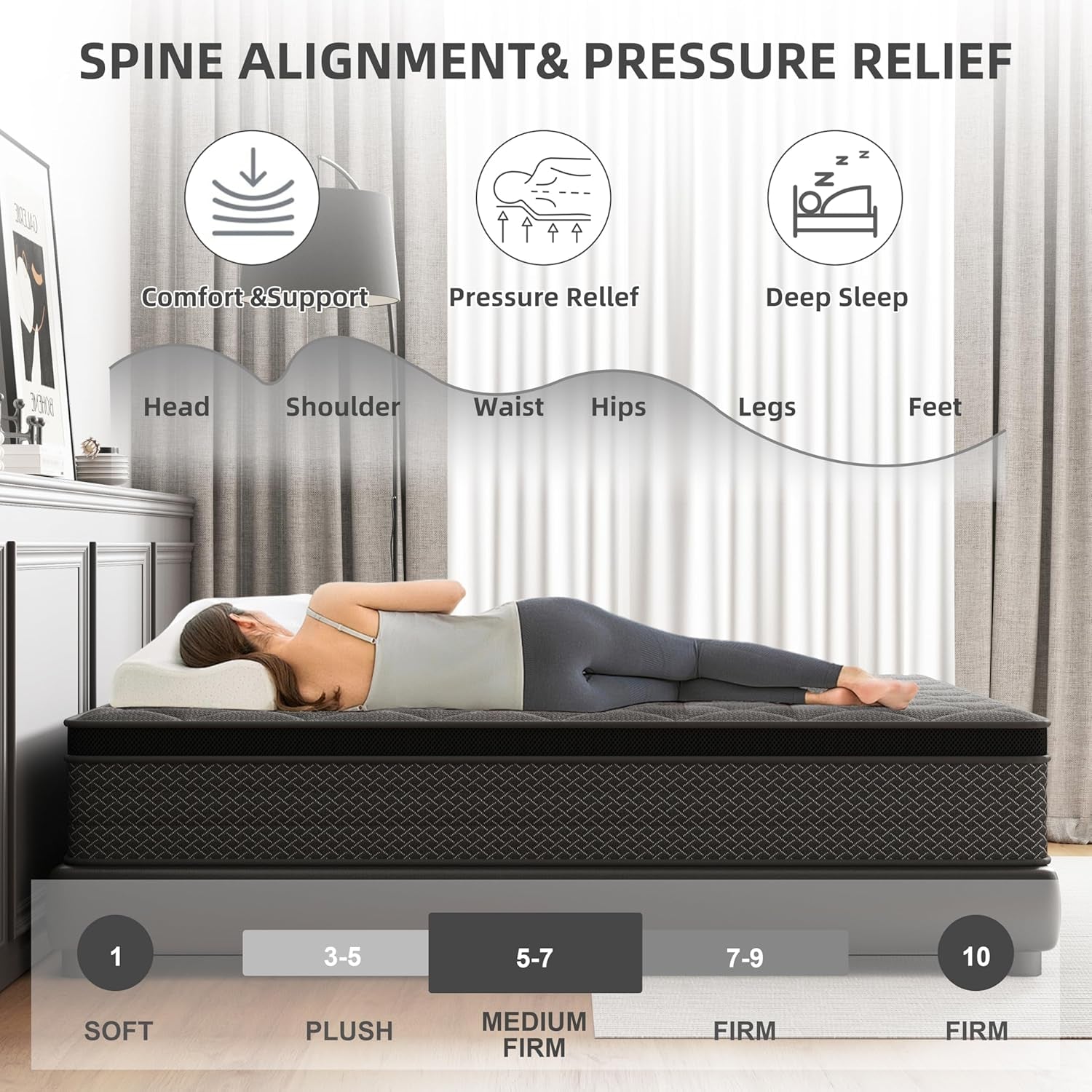 Luxury Euro Top Hybrid Mattress Cooling Gel Memory Foam Motion Isolation Single Double King Super King