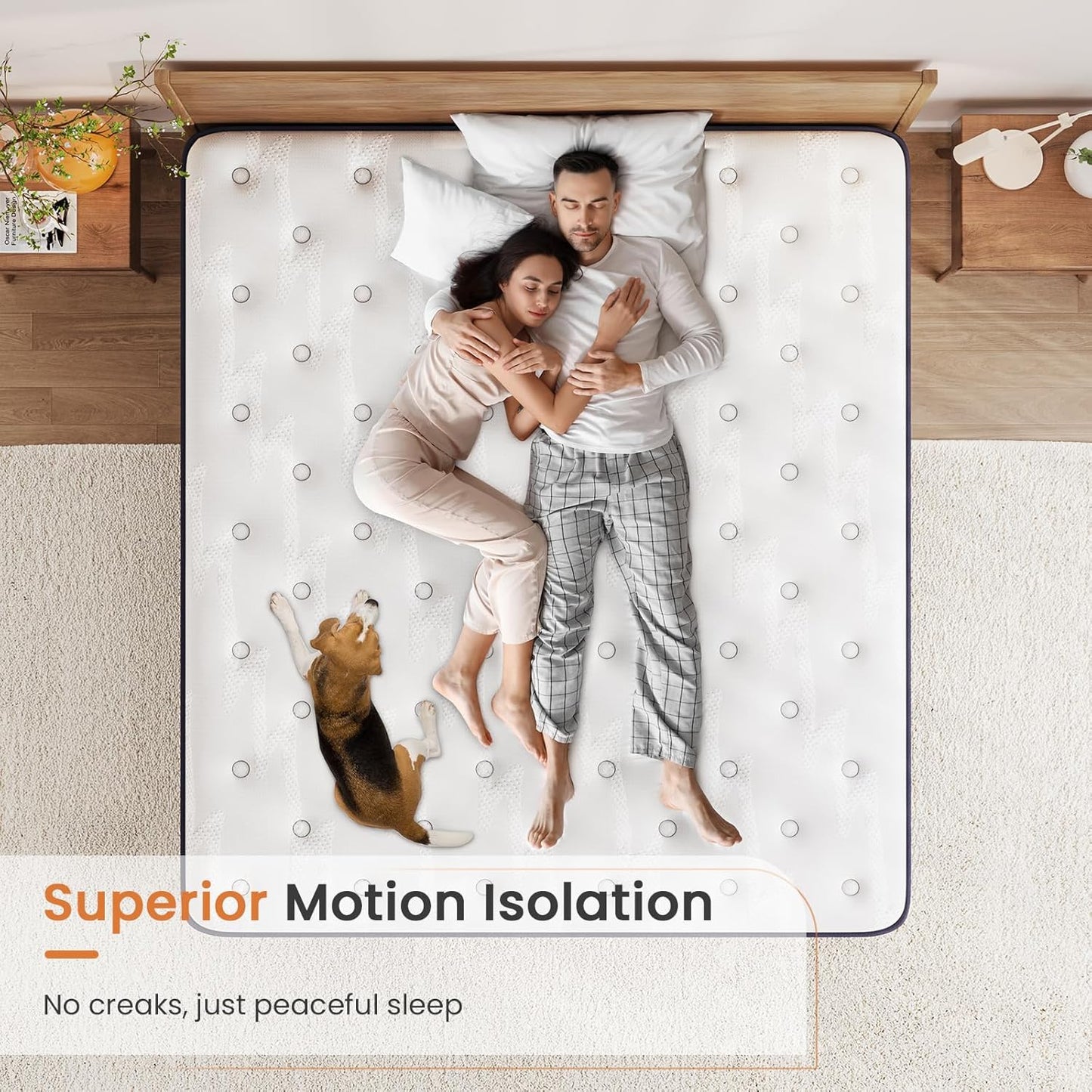 Luxury Box Top Hybrid Mattress 7-Zone Silent Pocket Spring & Gel Memory Foam Single Double King Mattresses