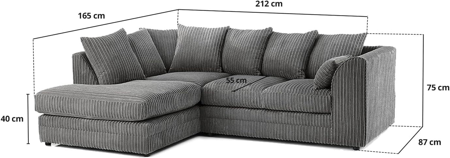 Luxury Fabric Sofa Collection – 4 Seater Corner & 2 Seater Modern Design
