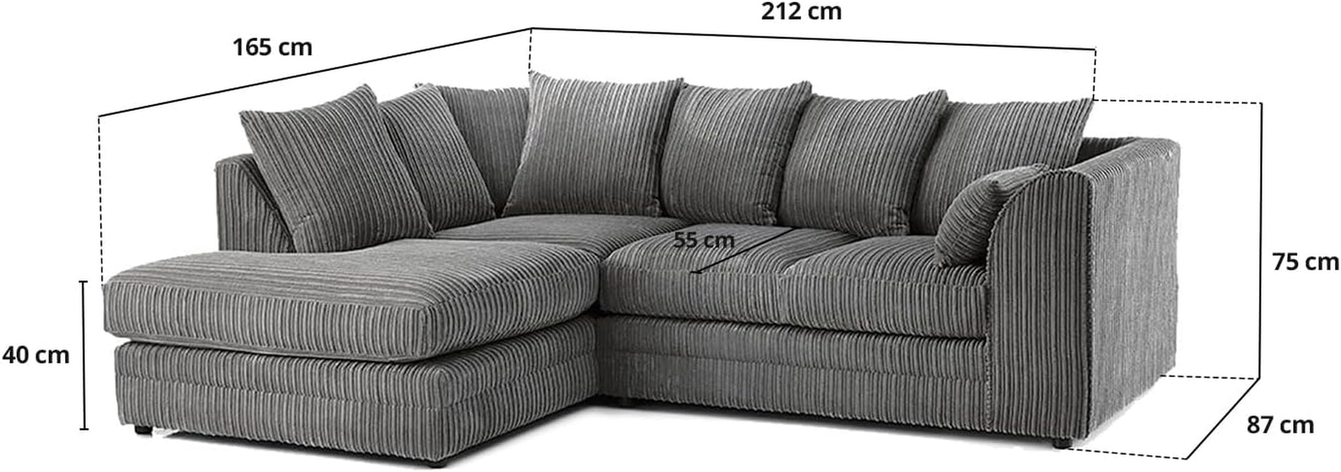Luxury Fabric Sofa Collection – 4 Seater Corner & 2 Seater Modern Design