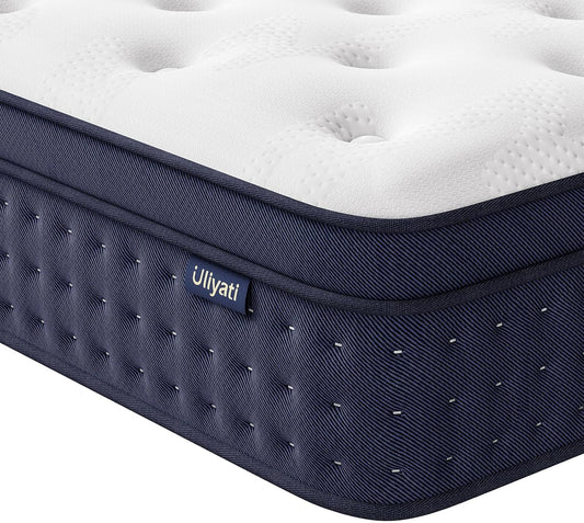 Luxury Box Top Hybrid Mattress 7-Zone Silent Pocket Spring & Gel Memory Foam Single Double King Mattresses