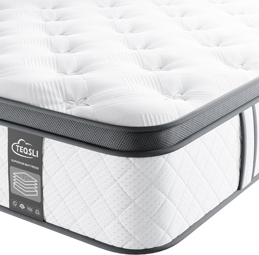Luxury Gel Top Hybrid Mattress Pocket Springs & Memory Foam Medium Firm Single Double King Super King Mattresses