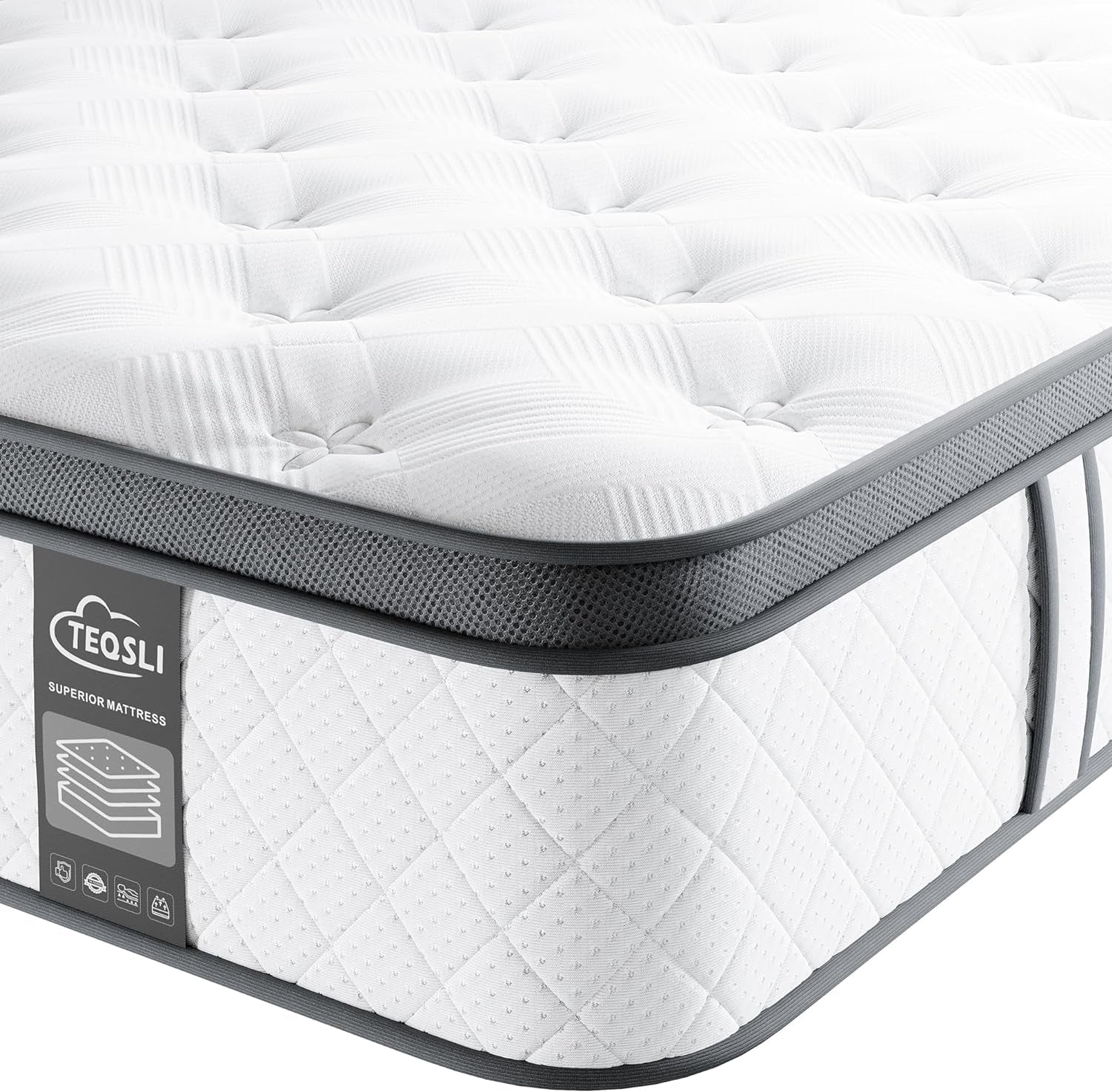 Luxury Gel Top Hybrid Mattress Pocket Springs & Memory Foam Medium Firm Single Double King Super King Mattresses