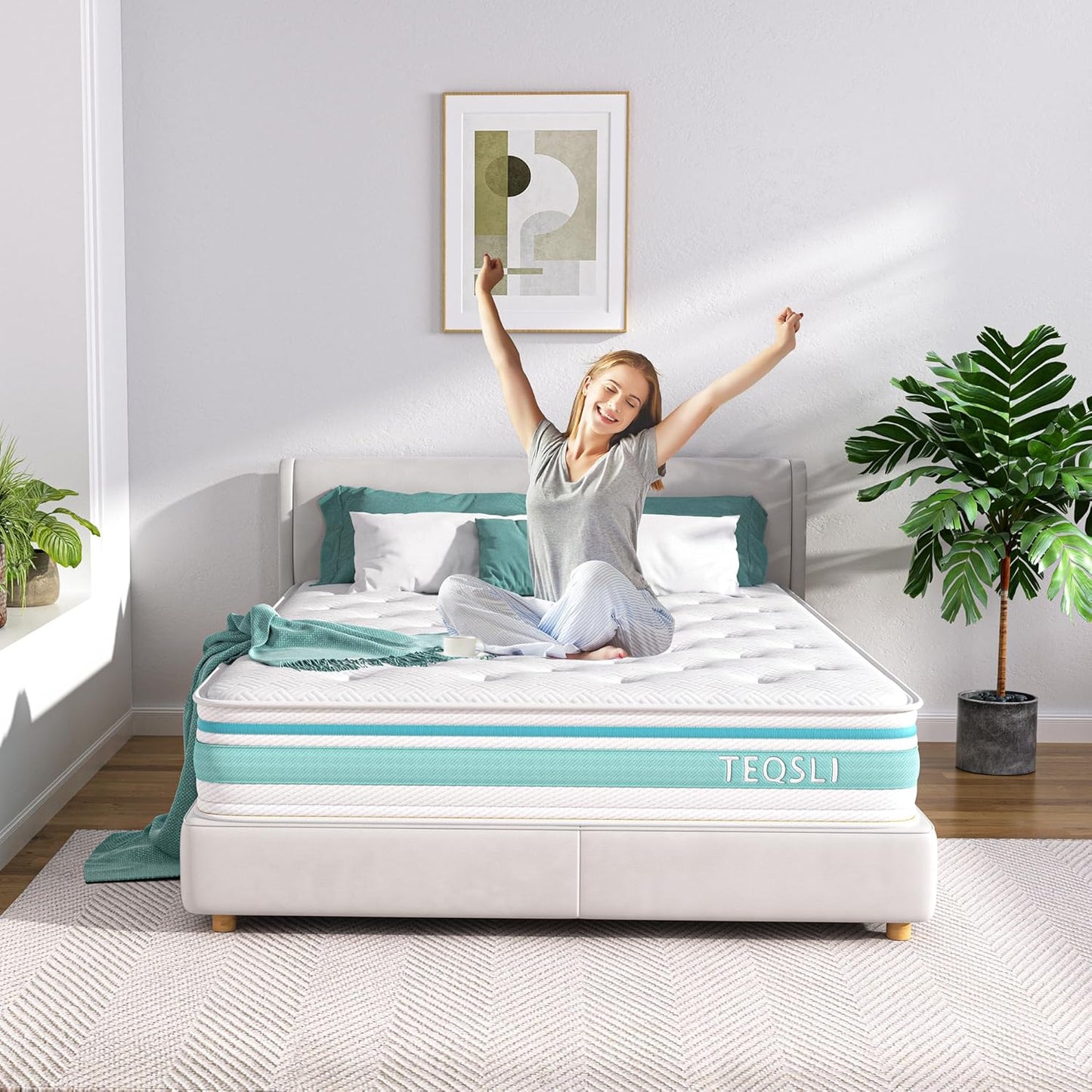Luxury Euro Top Hybrid Mattress 7-Zone Pocket Spring & Gel Memory Foam Single Double Mattresses