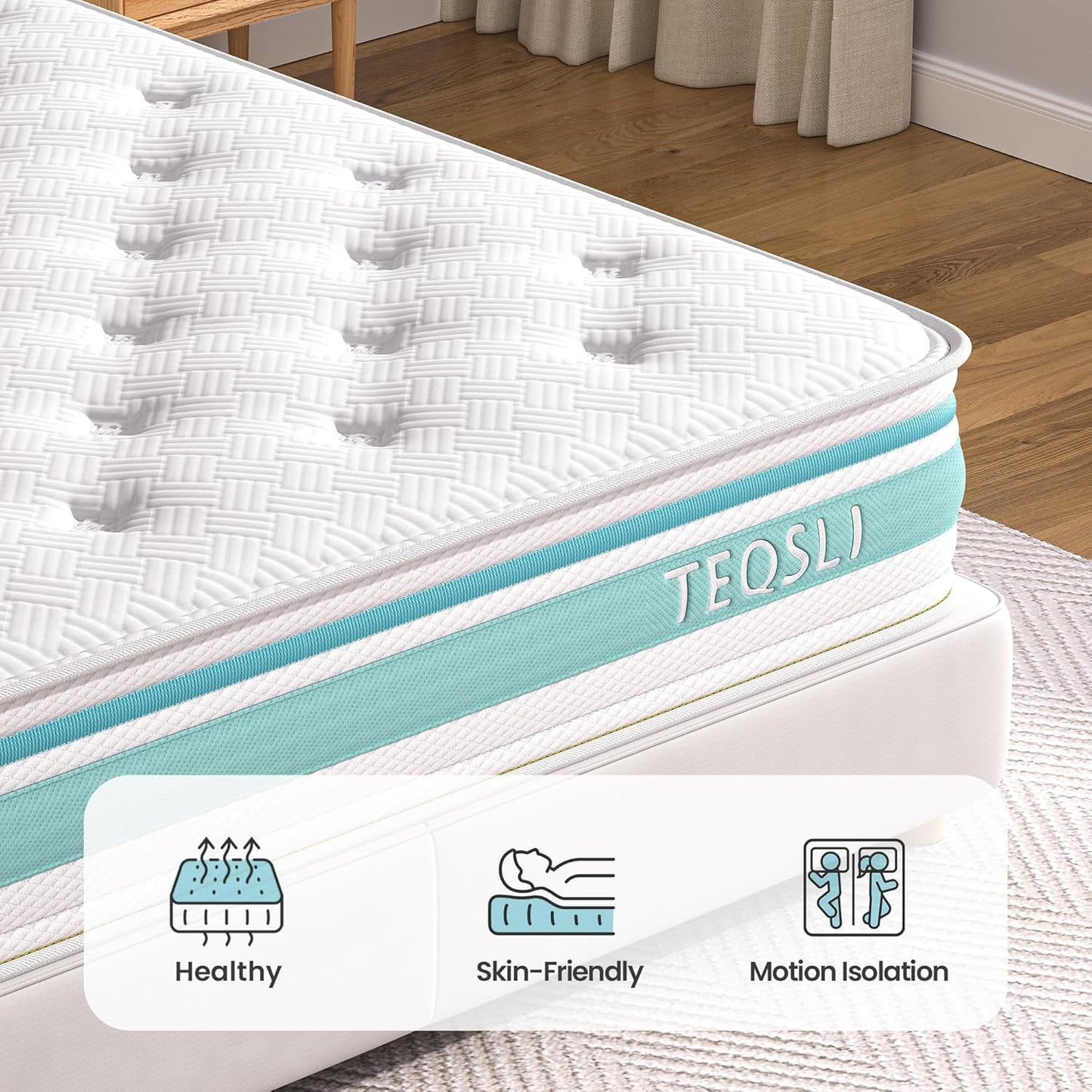 Luxury Euro Top Hybrid Mattress 7-Zone Pocket Spring & Gel Memory Foam Single Double Mattresses