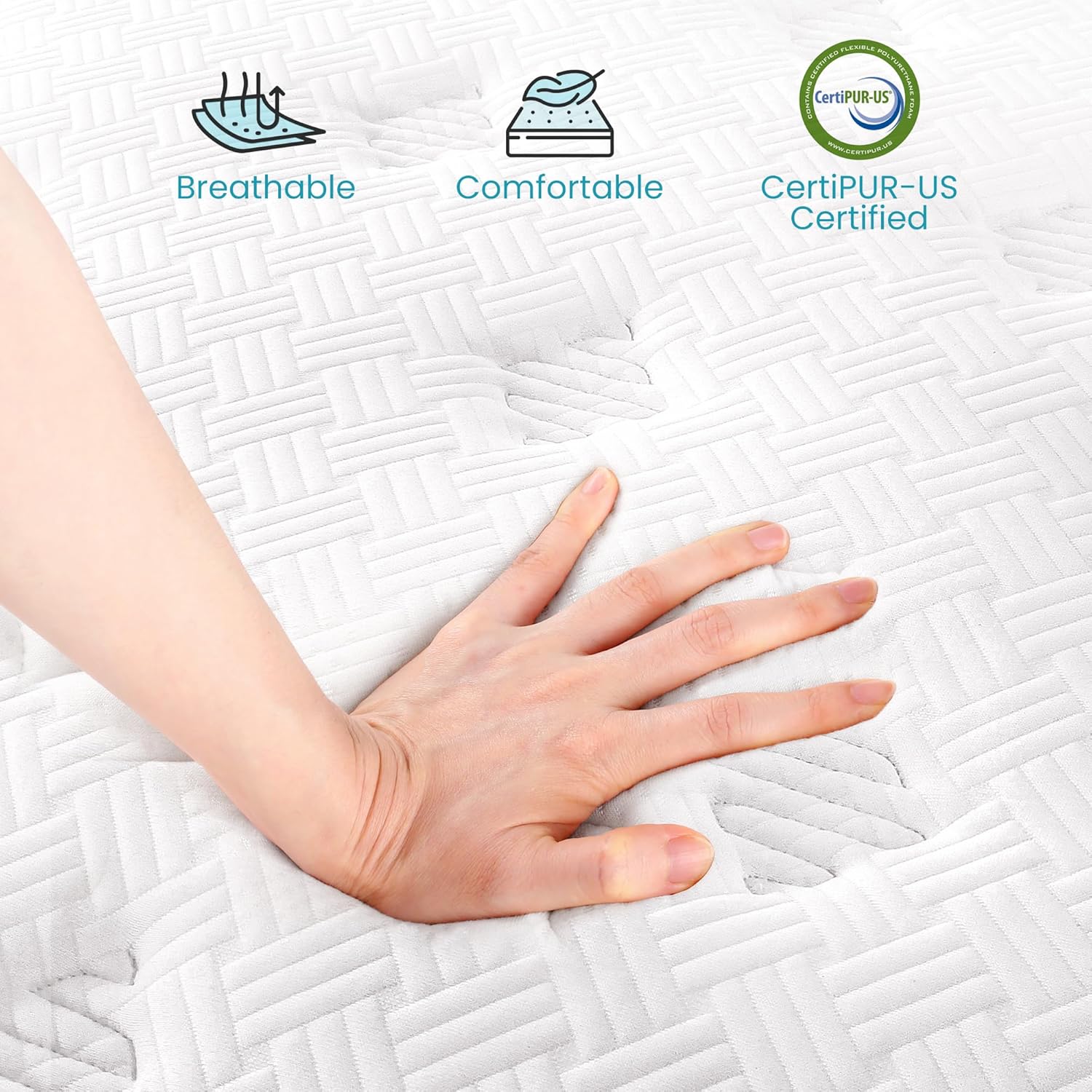 Luxury Euro Top Hybrid Mattress 7-Zone Pocket Spring & Gel Memory Foam Single Double Mattresses