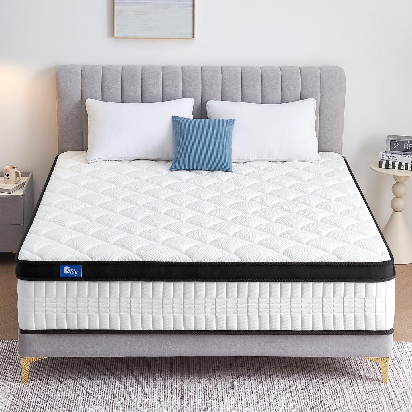Luxury Hybrid Euro Top Mattress – 7-Zone Orthopaedic Cooling Support Comfort Sleep Single Double King