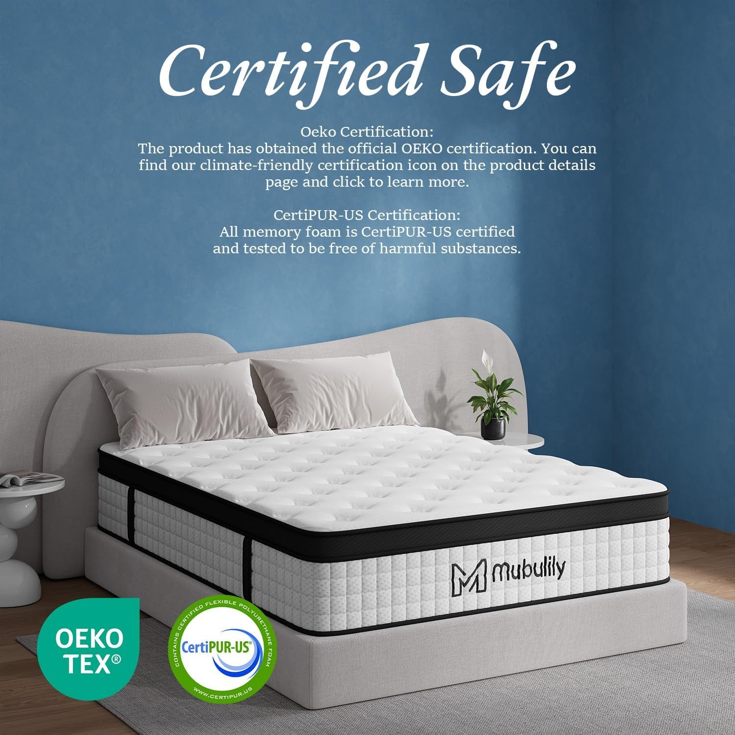 Luxury Euro Top Hybrid Mattress with Pocket Springs & Memory Foam Single Double King Mattresses