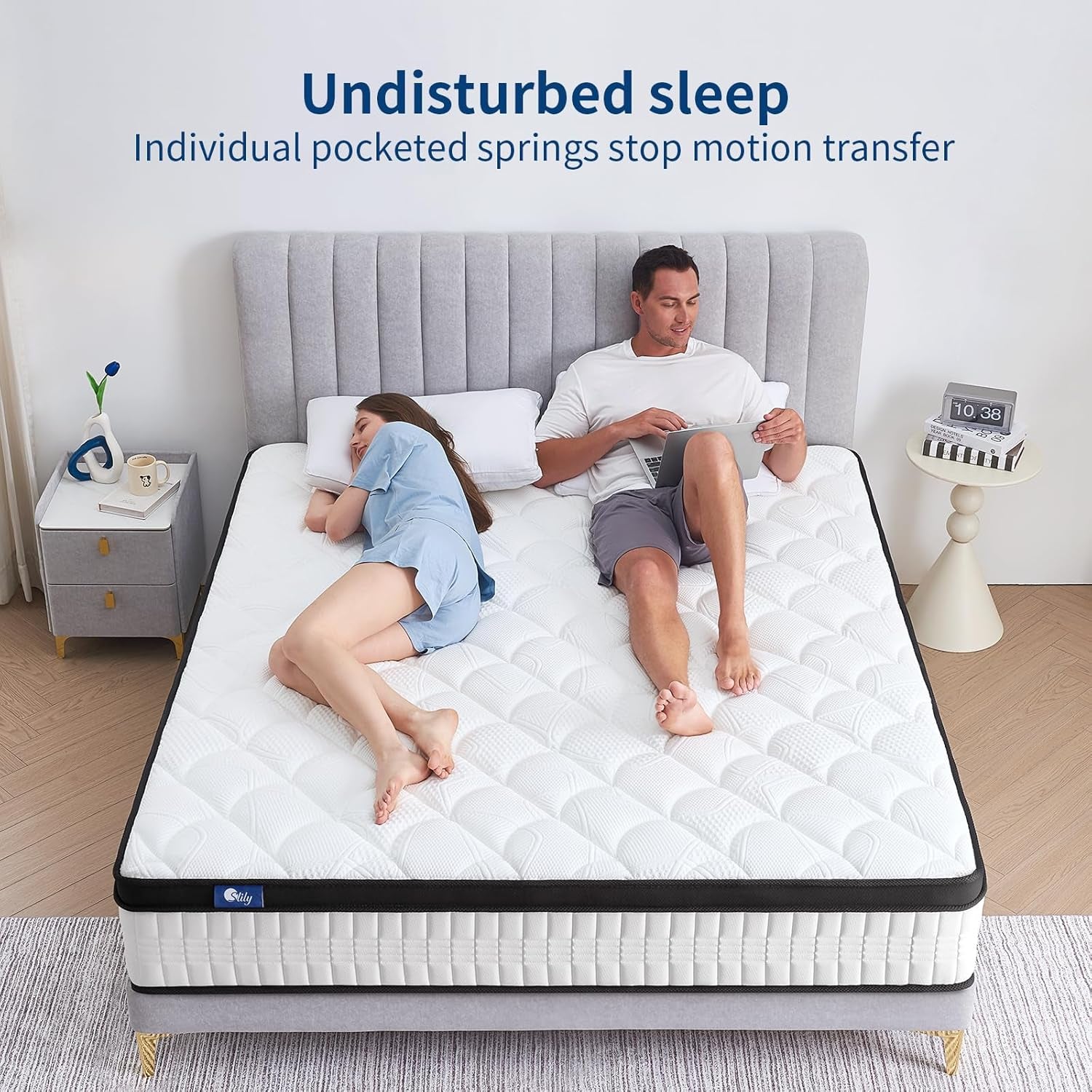 Luxury Hybrid Euro Top Mattress – 7-Zone Orthopaedic Cooling Support Comfort Sleep Single Double King