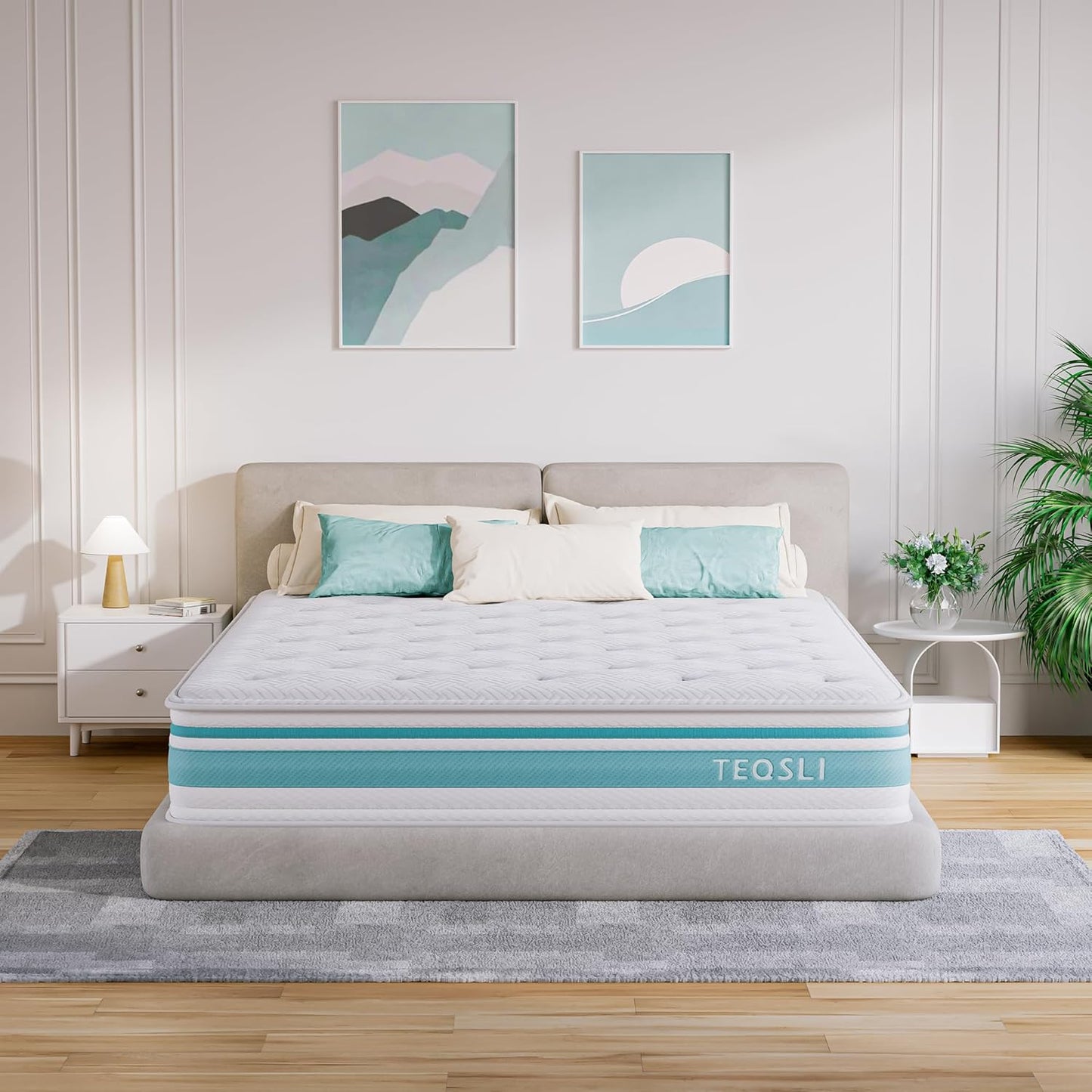 Luxury Hybrid Double Mattress with Cooling Gel & 7-Zone Orthopaedic Support Comfort Sleep