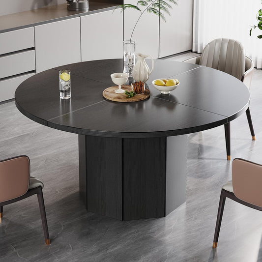 Luxury Round Dining Table for 4–6 People – Modern MDF Table with Designer Base