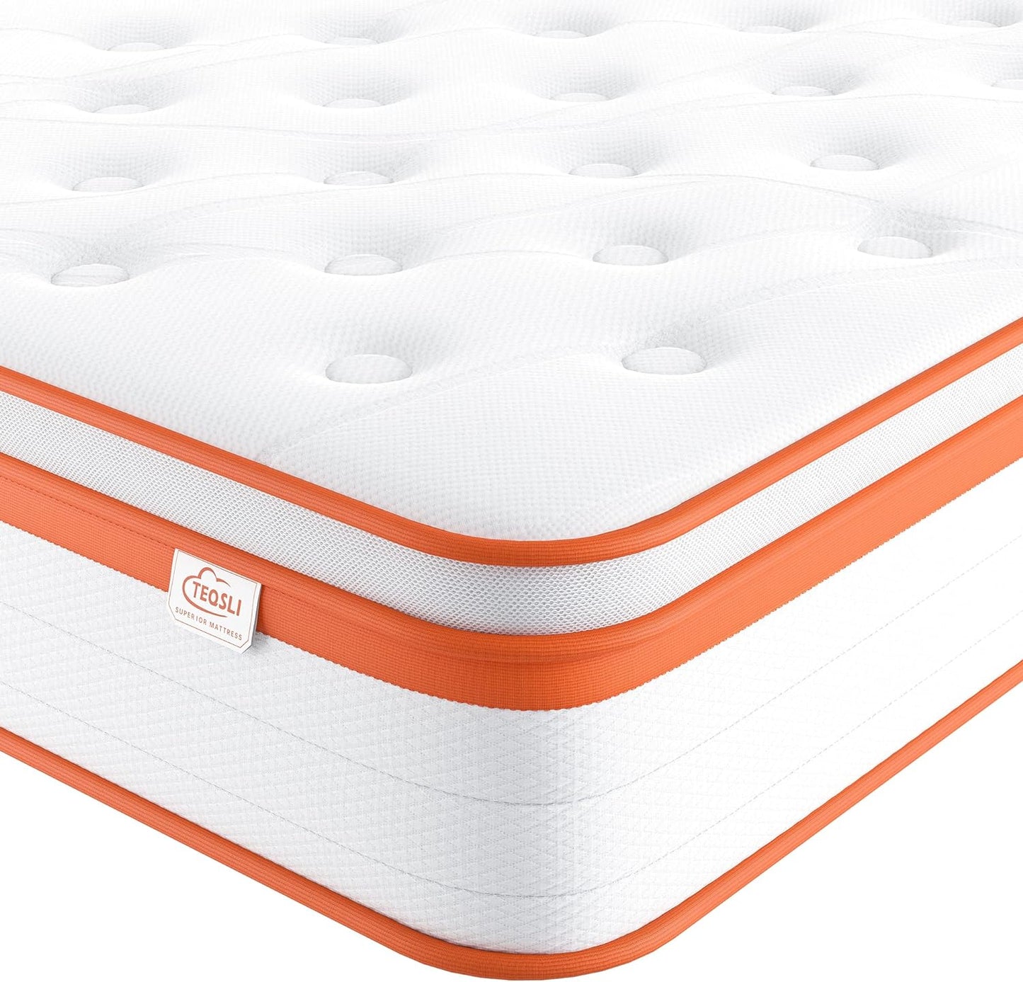 Luxury Gel Top Hybrid Mattress 7-Zone Pocket Spring & Memory Foam Single Double King Mattresses