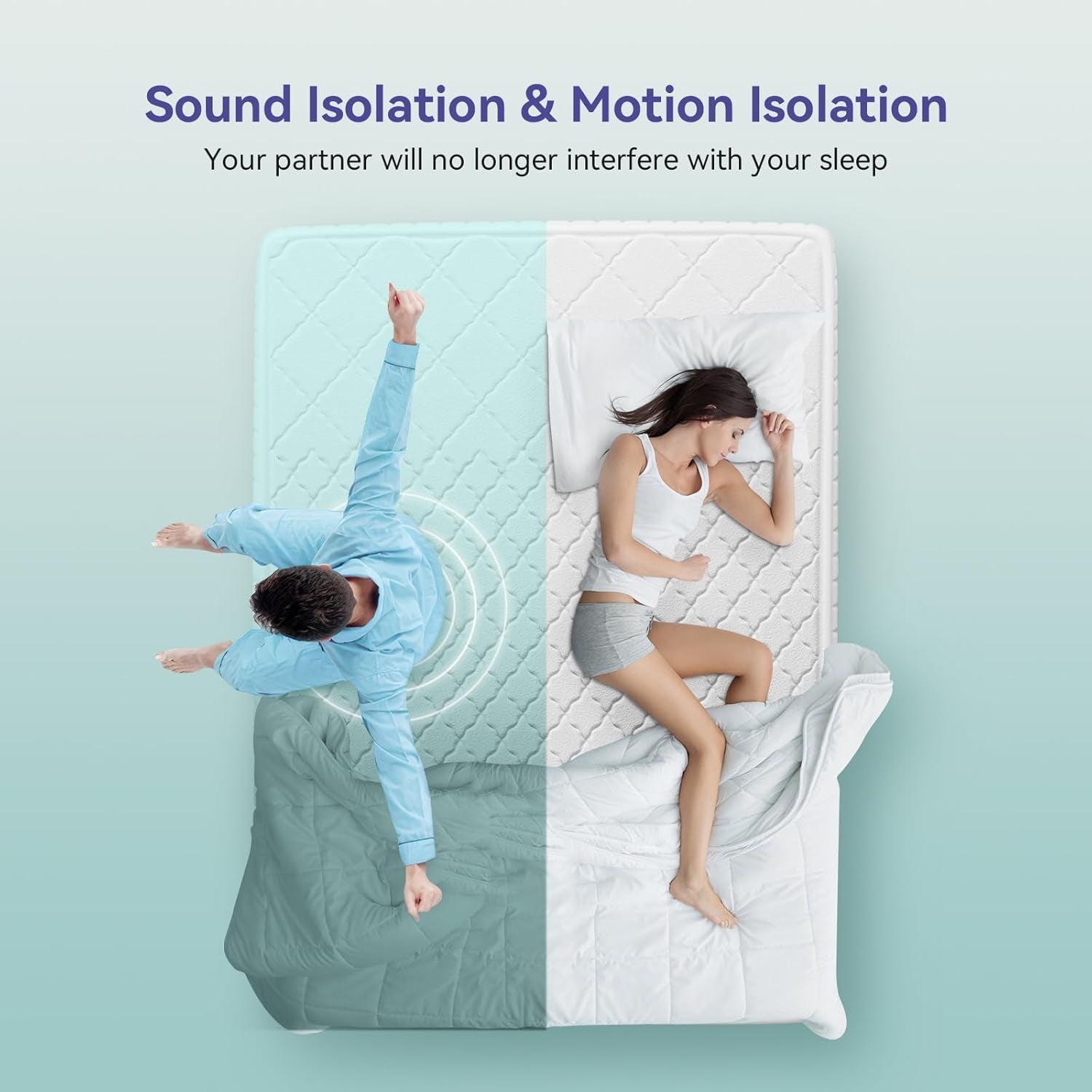 Luxury Hybrid Orthopaedic Mattress with 9-Zone Support & Cooling Memory Foam Single Double King Super King Mattresses