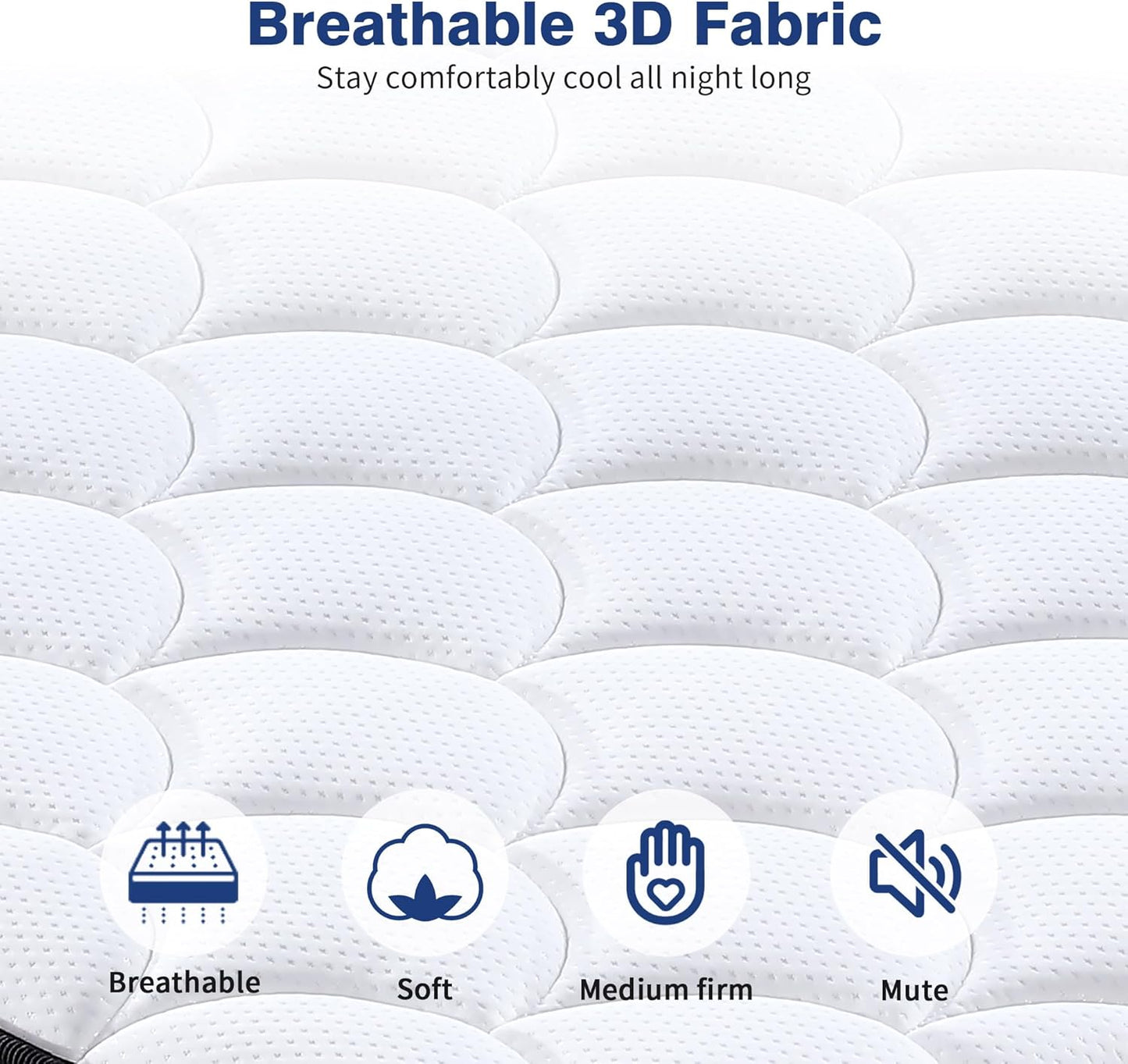 Luxury Orthopaedic Hybrid Mattress Pocket Spring & Memory Foam Medium Support Single Double King Mattresses