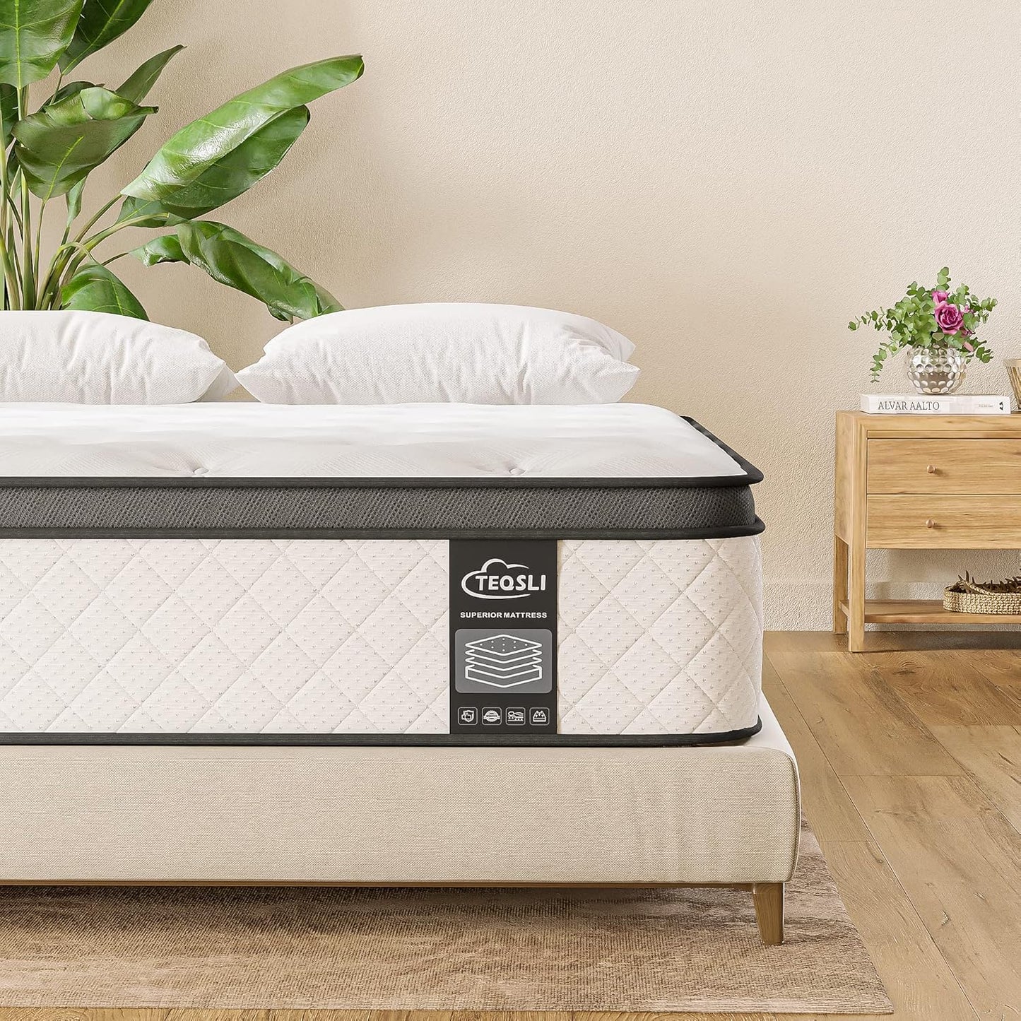 Luxury Gel Top Hybrid Mattress Pocket Springs & Memory Foam Medium Firm Single Double King Super King Mattresses